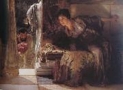 Alma-Tadema, Sir Lawrence Welcome Footsteps (mk23) oil painting artist